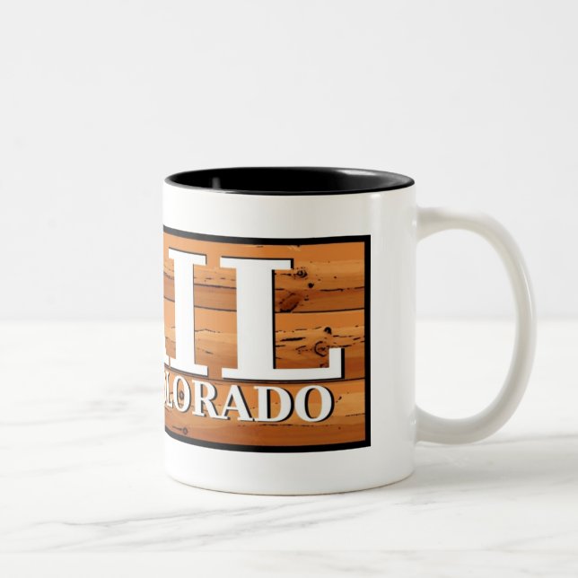 Vail Colorado rustic log sign coffee mug (Right)