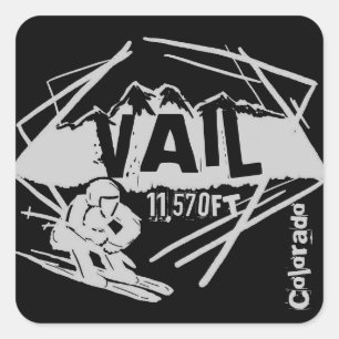 Vail Colorado ski altitude autocollants foncés