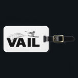 Vail Colorado Ski Jumper Luggage Tag<br><div class="desc">Vail,  Colorado has one of the best and most famous ski resorts in the state,  stunning mountain scenery,  and endless recreation. This great vintage design has a retro look.</div>