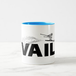 Vail Colorado Ski Jumper Two-Tone Coffee Mug