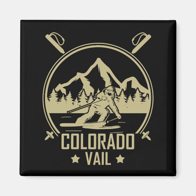 Vail Colorado Ski Magnet (Front)