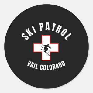 Vail Colorado Ski Patrol  Classic Round Sticker