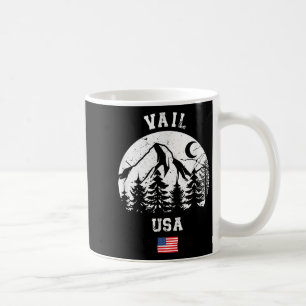 Vail Colorado Ski Resort Alpine Skiing American Fl Coffee Mug