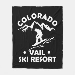 Vail Colorado ski resort Fleece Blanket