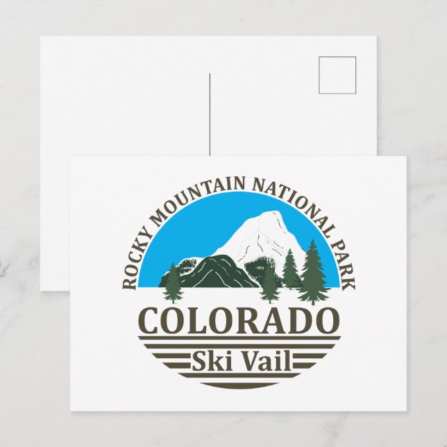 Vail Colorado ski resort Holiday Postcard (Front/Back)
