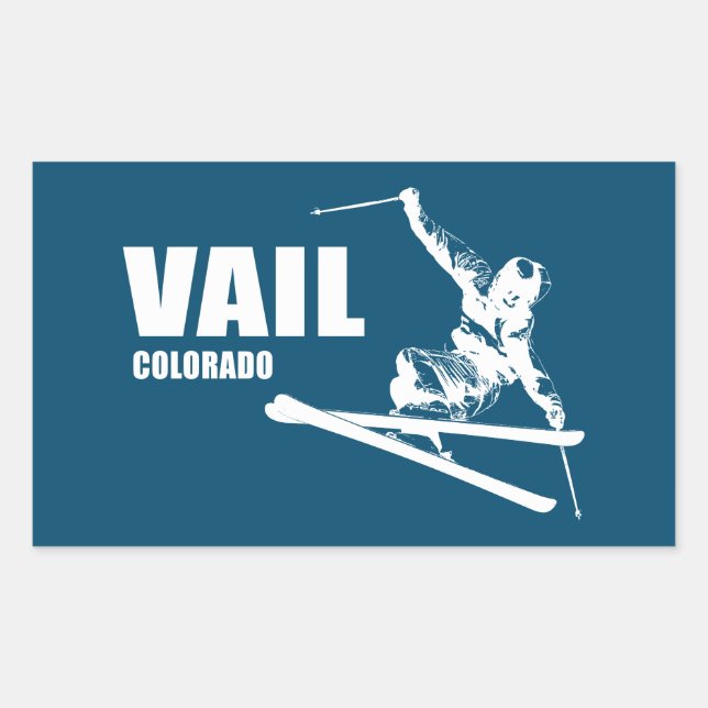 Vail Colorado Skier Sticker (Front)