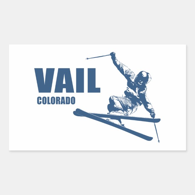 Vail Colorado Skier Sticker (Front)