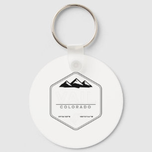 Vail Colorado Snowboard T Keychain