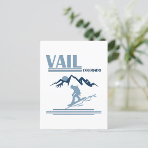 Vail Colorado snowboarding Postcard