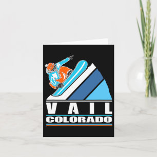 Vail Colorado - Vintage Snowboarder Card