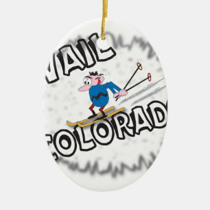 Vail Colorado - with Clive Ceramic Ornament