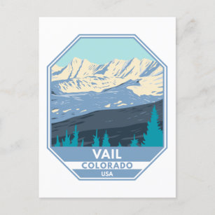 Vail Ski Area Winter Colorado Postcard