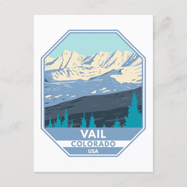Vail Ski Area Winter Colorado Postcard (Front)