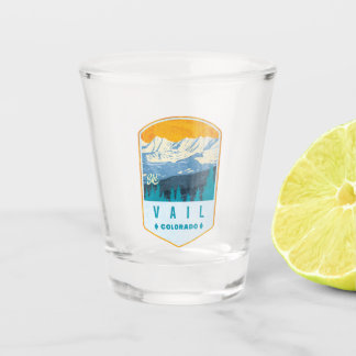 Vail Ski Badge Shot Glass