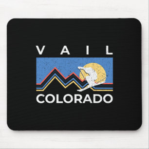 Vail Ski Town Colorado Rocky Mountains Travel Vint Mouse Pad