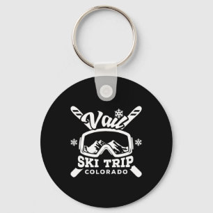 Vail Ski Trip Colorado Vacation Group Snow Skiing  Keychain