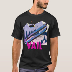 Vail Ski Vintage Style Vail Skiing Vacation T-Shirt