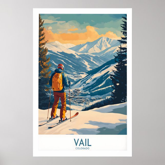 Vail Wall Art - Colorado Ski Poster 1 (Front)