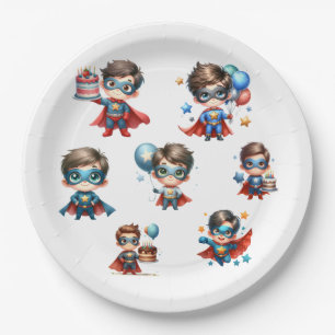 Vaisselle de fête d'anniversaire garçon assiette e