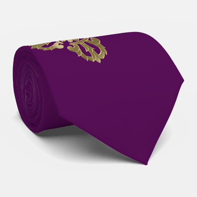 Vajra golden buddhist symbol tie (Rolled)