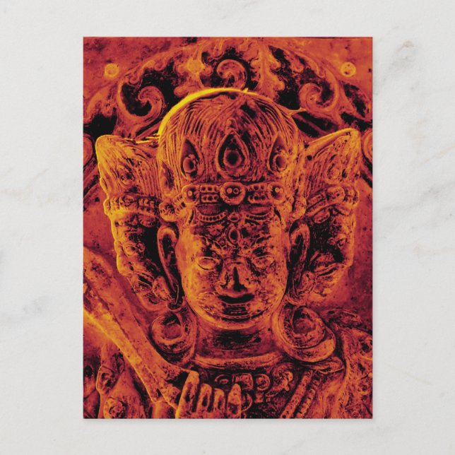 Vajrapani Head Gold Postcard (Front)
