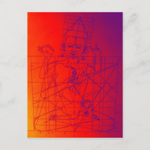 Vajrasattva and Consort Sketch Postcard
