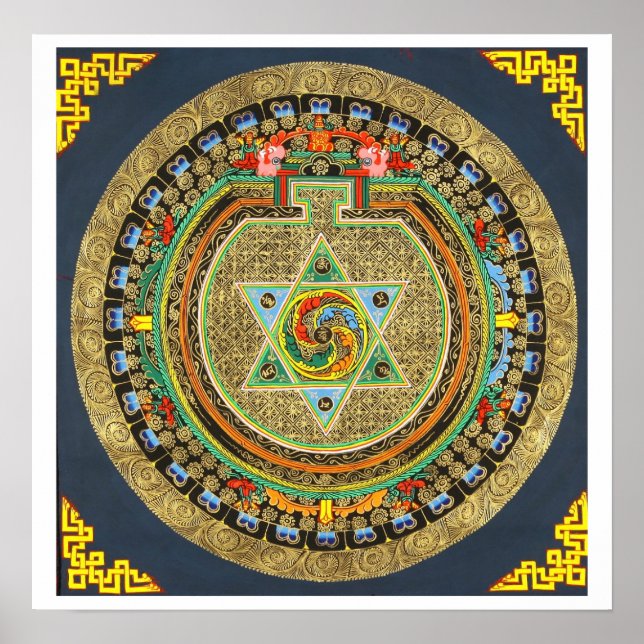 Vajrayogini Mantra Mandala Poster (Front)