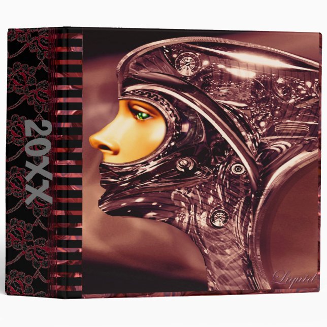 Vakinen Futuristic Cyber Babe Custom Binder (Front/Spine)