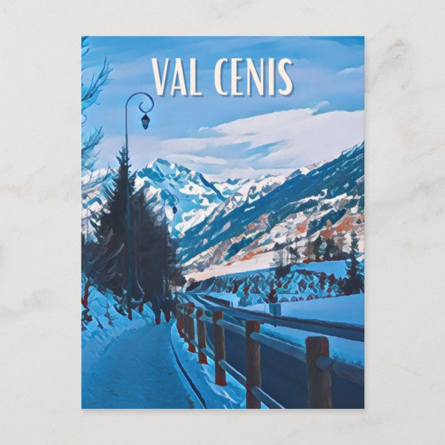 Val-Cenis Ski resort Postcard (Front)