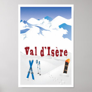 Val d’Isere, French Alps, Ski Poster