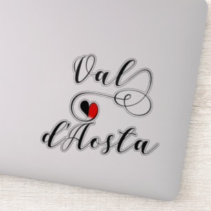 Val d'Aosta Flag Heart, Italy, Aosta Valley