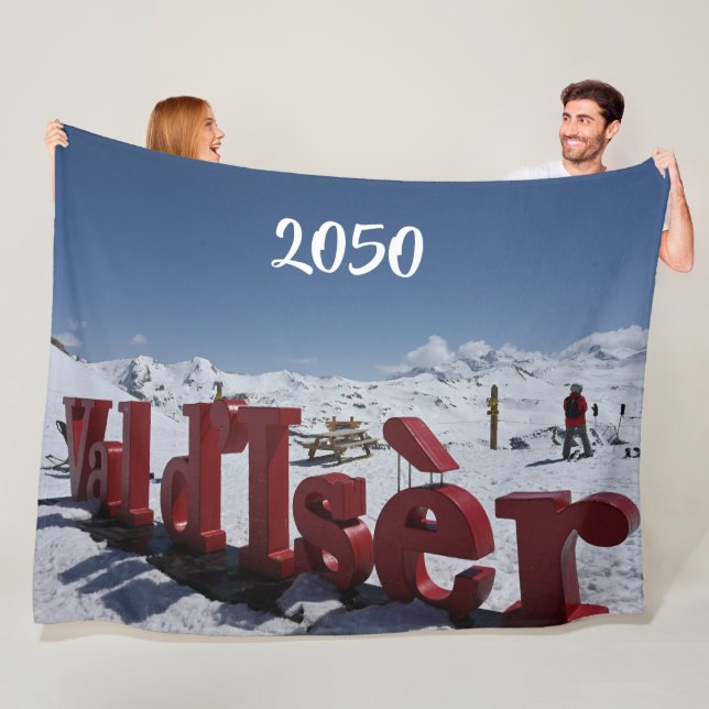 Val d'Isere fleece blanket (In Situ)
