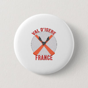 Val d'Isere, France 2 Inch Round Button