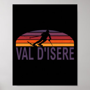Val D'isere French Alps France Ski Resort Snowboar Poster