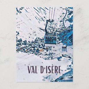 Val d'Isère Ski resort Postcard