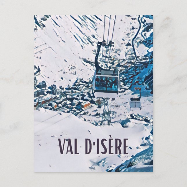 Val d'Isère Ski resort Postcard (Front)