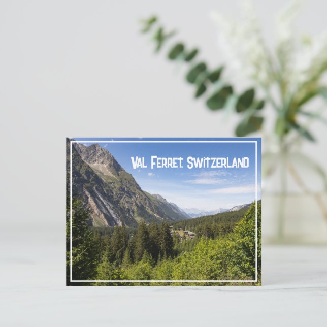 Val Ferret, in Valais, Switzerland  Postcard (Standing Front)