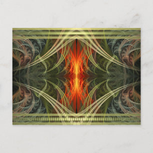 Val Halla Abstract Digital Art Postcard
