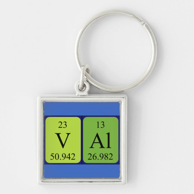 Val periodic table name keyring (Front)