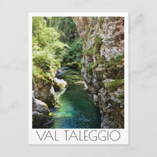 Val Taleggio valley italian mountain river gorge Postcard