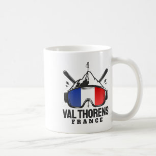 Val Thorens France Ski Resort Retro Skiing Coffee Mug