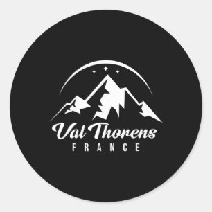 Val Thorens France Ski Resort Skiing Snowboarding  Classic Round Sticker