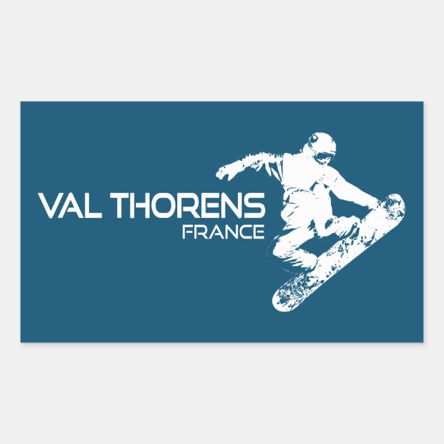 Val Thorens France Snowboarder Sticker (Front)