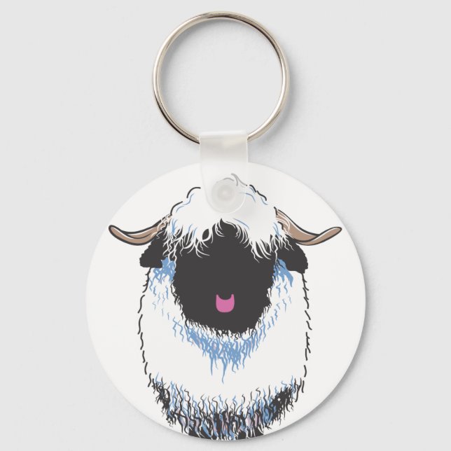 VALAIS Black Nose Sheep Keychain (Front)