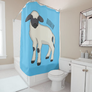 Valais Blacknose sheep cartoon illustration