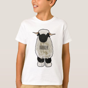 Valais Blacknose sheep cartoon illustration T-Shirt