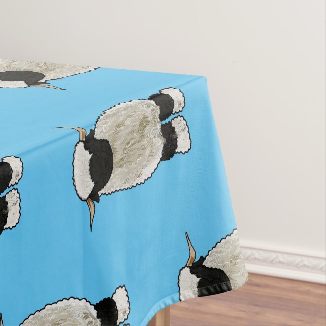 Valais Blacknose sheep cartoon illustration Tablecloth (In Situ)