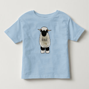 Valais Blacknose sheep cartoon illustration Toddler T-shirt