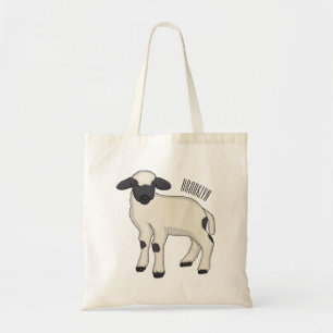 Valais Blacknose sheep cartoon illustration Tote Bag