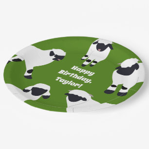 Valais Blacknose Sheep Farm Themed Party Paper Plate